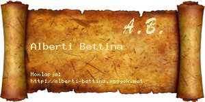Alberti Bettina névjegykártya